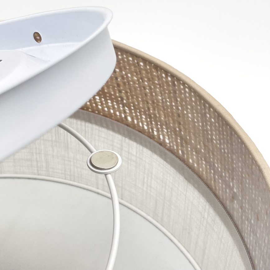 Plafonnier LED SIRJA BOHO/20W/230V/4000K Ø 35 cm beige/blanc