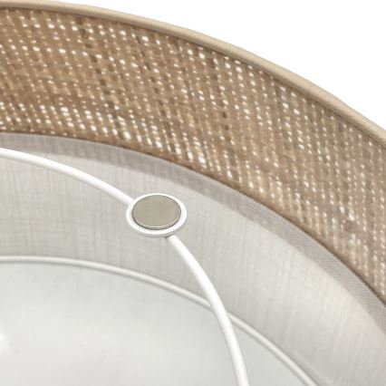 Plafonnier LED SIRJA BOHO, 36 W, 230 V, 4000 K, Ø 45 cm, beige/blanc