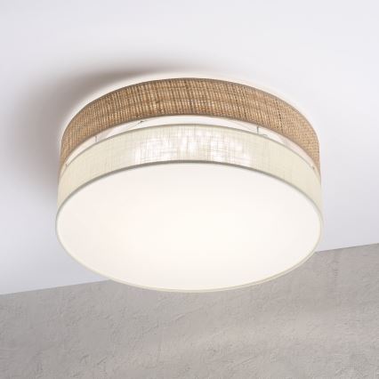 Plafonnier LED SIRJA BOHO, 36 W, 230 V, 4000 K, Ø 45 cm, beige/crème