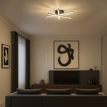 Plafonnier LED STICK LED/12W/230V noir