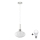 Plafonnier LED suspendu HARMA 1xE27/60W/230V diamètre 25 cm chrome mat/blanc