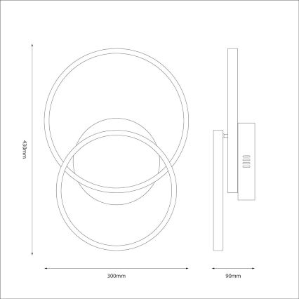 Plafonnier LED TITANO LED/12W/230V noir