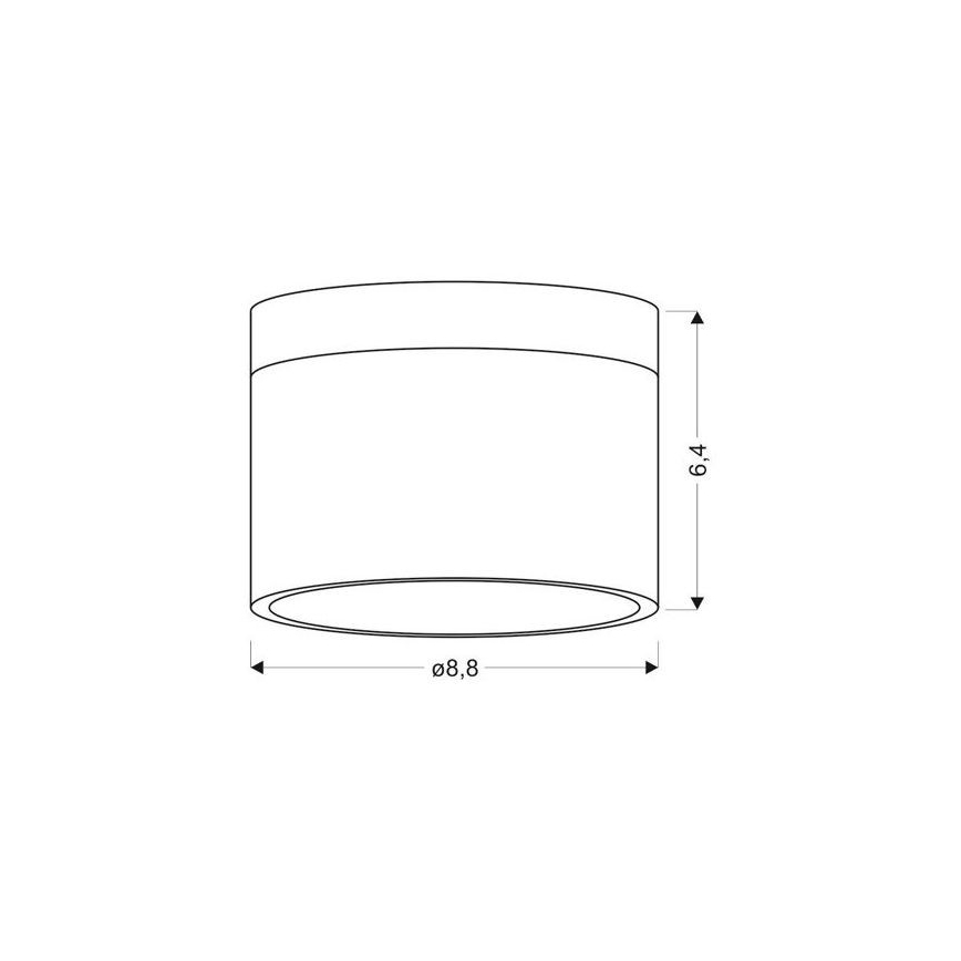 Plafonnier LED TUBA LED/9W/230V blanc/noir