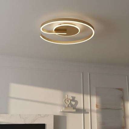 Plafonnier LORENZO LED 22 W/230 V Ø 50 cm doré