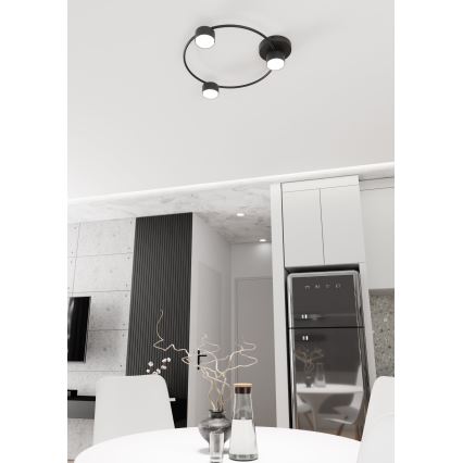 Plafonnier LUCIO 3xGX53/12W/230V noir