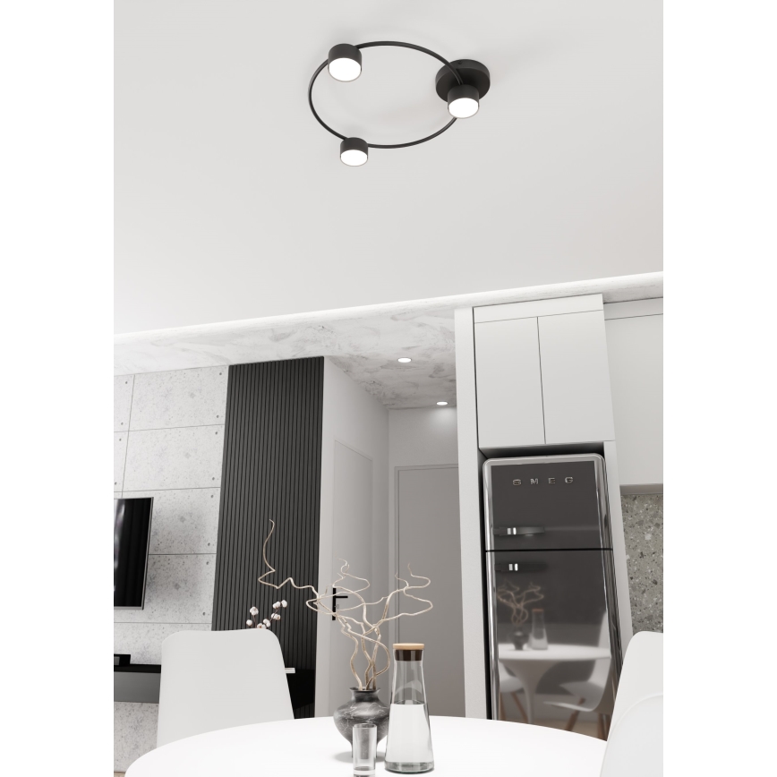 Plafonnier LUCIO 3xGX53/12W/230V noir