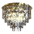 Plafonnier LUXURIA 9xE14/40W/230V d. 48 cm doré