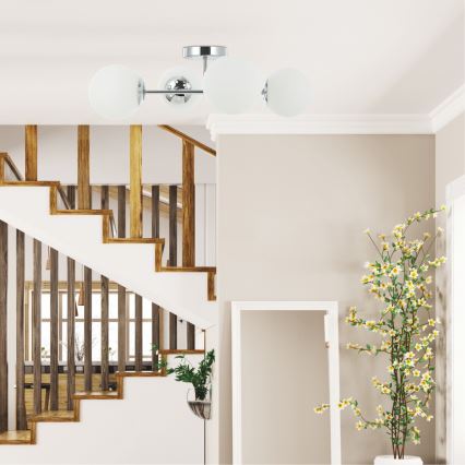 Plafonnier MADDIE 4xE14/5W/230V chrome brillant