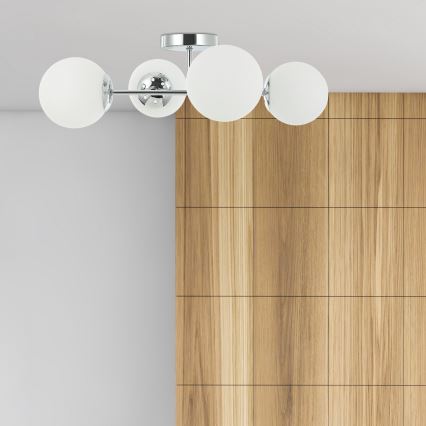 Plafonnier MADDIE 4xE14/5W/230V chrome brillant