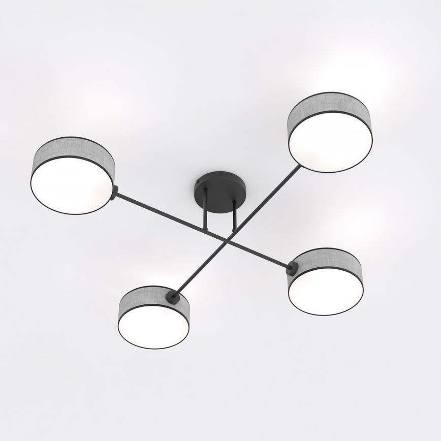 Plafonnier MAGA 4xE14/10W/230V gris