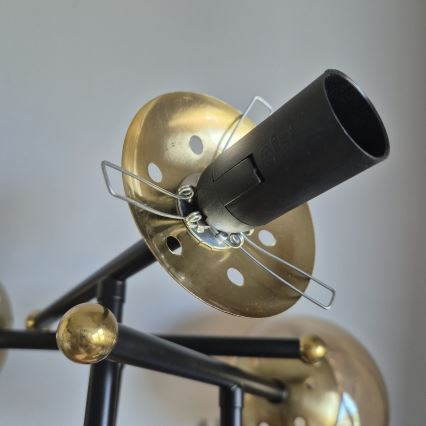 Plafonnier MALENA 3xE14/5W/230V doré/noir/fumé beige