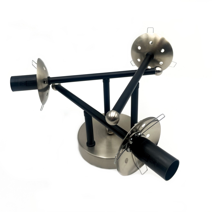 Plafonnier MALENA 3xE14/5W/230V noir/fumé