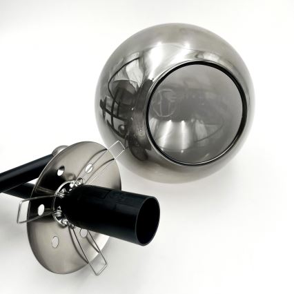 Plafonnier MALENA 3xE14/5W/230V noir/fumé
