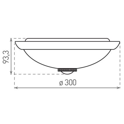 Plafonnier MANA 2xE27/40W/230V avec détecteur de mouvement et détecteur crépusculaire, Ø 30 cm, blanc