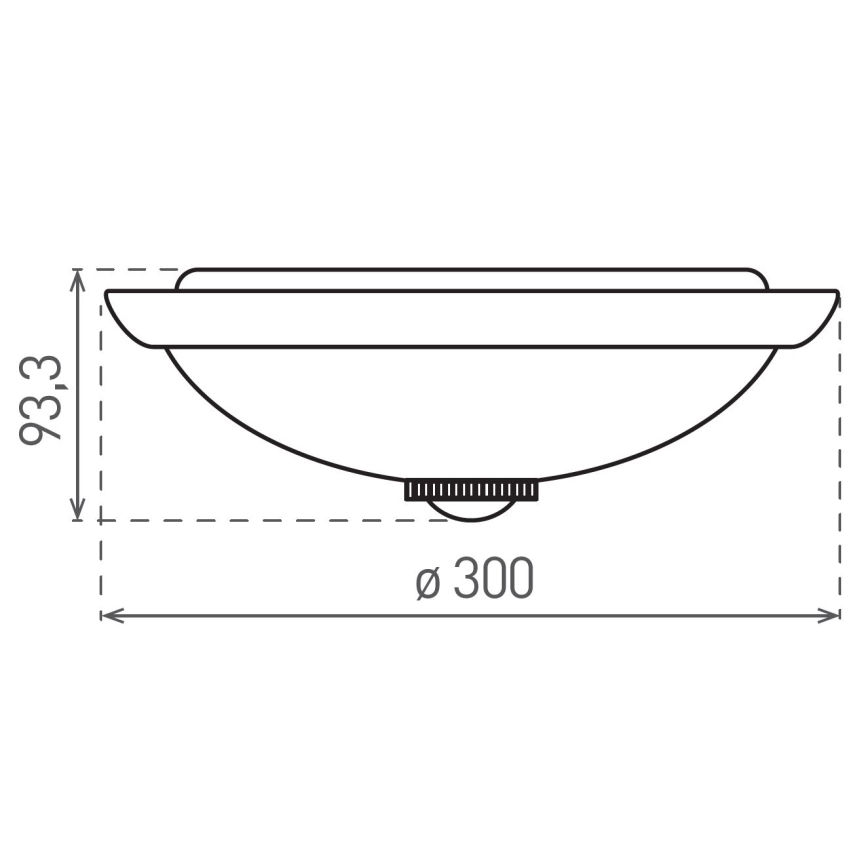 Plafonnier MANA 2xE27/40W/230V avec détecteur de mouvement et détecteur crépusculaire, Ø 30 cm, blanc