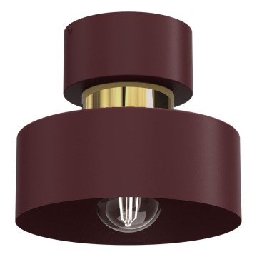Plafonnier MARTI 1xE27/15W/230V Ø 20,5 cm bordeaux/doré