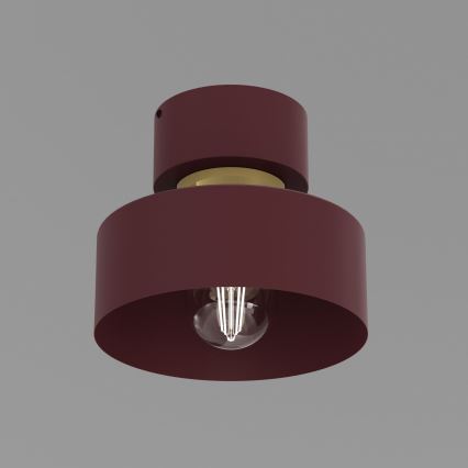 Plafonnier MARTI 1xE27/15W/230V Ø 20,5 cm bordeaux/doré