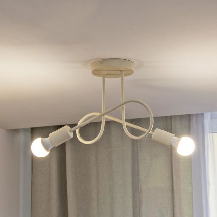 Plafonnier monté en surface OXFORD 2xE27/15W/230V crème