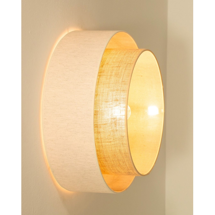 Plafonnier NATIA 1xE27/60W/230V Ø 45 cm blanc/marron