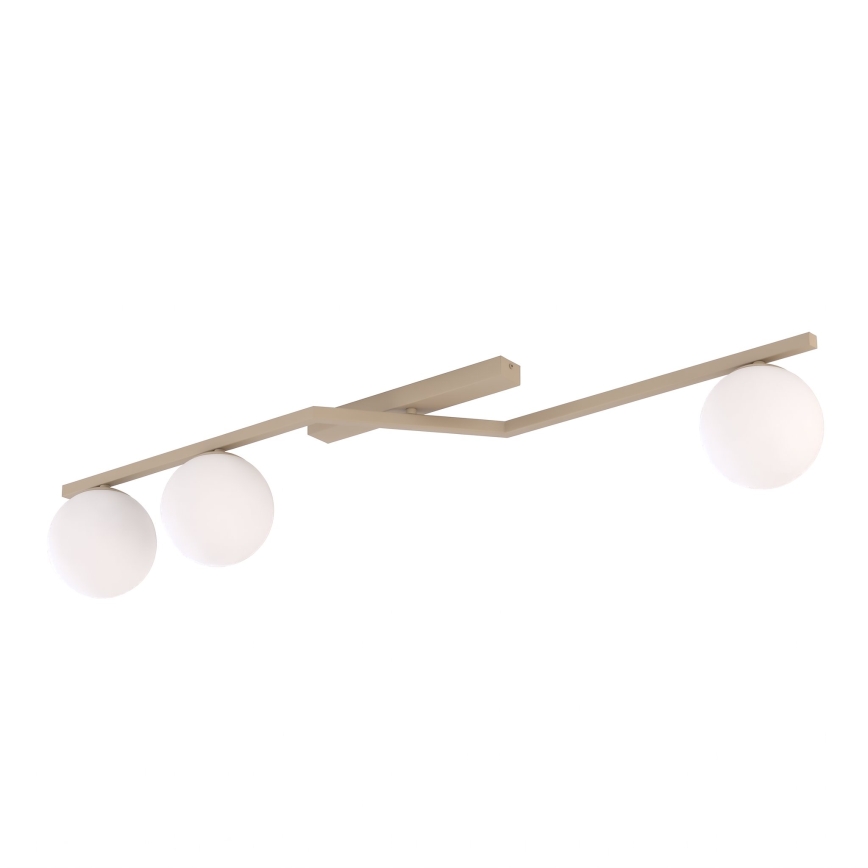 Plafonnier NATON 3xE14/10W/230V beige/blanc
