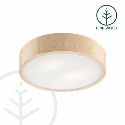 Plafonnier NATURAL 2xE27/60W/230V ø 37 cm pin
