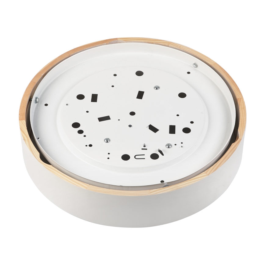 Plafonnier NATURAL 3xE27/15W/230V Ø 37,5 cm pin/blanc