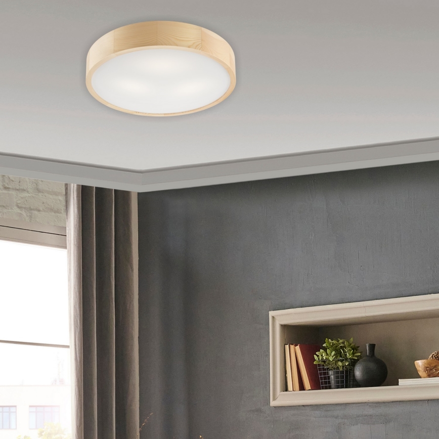 Plafonnier NATURAL 3xE27/60W/230V ø 47 cm pin - FSC certifié