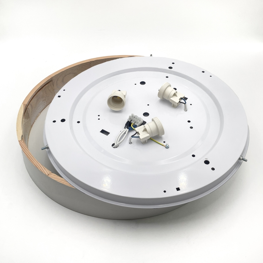 Plafonnier NATURAL 5xE27/15W/230V Ø 47,5 cm pin/blanc