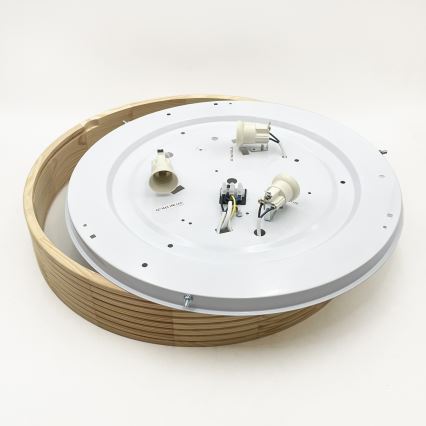 Plafonnier NATURAL MODERN 3xE27/15W/230V, Ø 47,5 cm, en pin