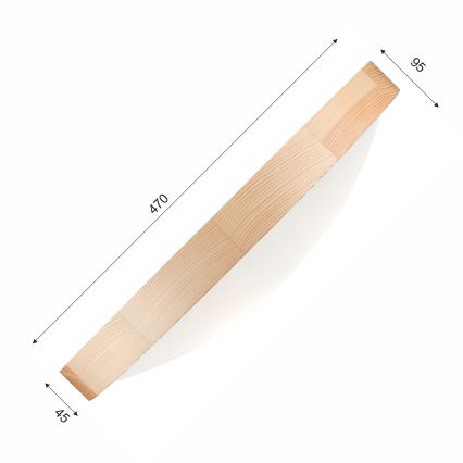 Plafonnier NATURAL SLIM 3xE27/60W/230V ø 47 cm pin