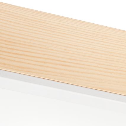 Plafonnier NATURAL SQUARE 4xE27/15W/230V 39x39 cm pin/blanc