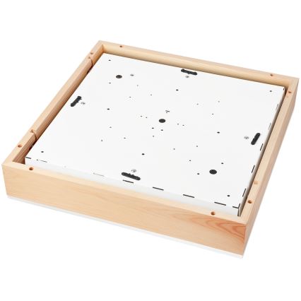 Plafonnier NATURAL SQUARE 4xE27/15W/230V 48x48 cm pin/blanc