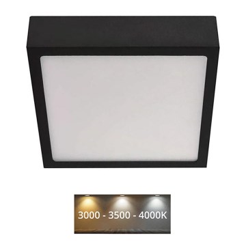 Plafonnier NEXXO LED/12,5W/230V 3000/3500/4000K 17x17 cm noir