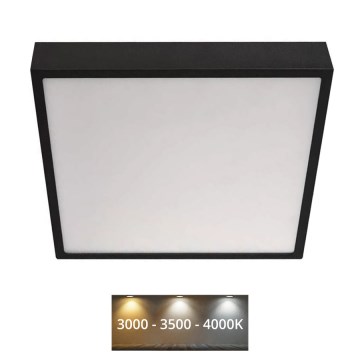 Plafonnier NEXXO LED/28,5W/230V 3000/3500/4000K 30x30 cm noir