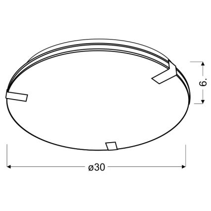 Plafonnier NOBLE LED/9W/230V diam. 30 cm