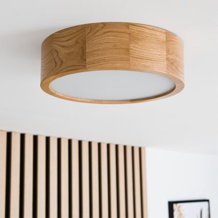 Plafonnier OAK 1xE27/60W/230V en chêne, Ø 27,5 cm