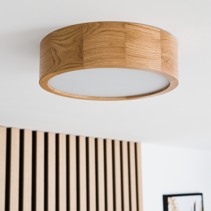 Plafonnier OAK 1xE27/60W/230V en chêne, Ø 27,5 cm