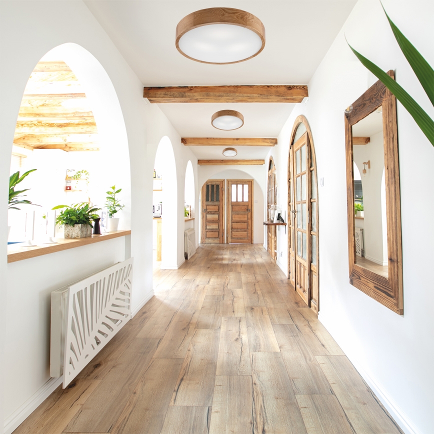 Plafonnier OAK 3xE27/60W/230V chêne ø 47,5 cm