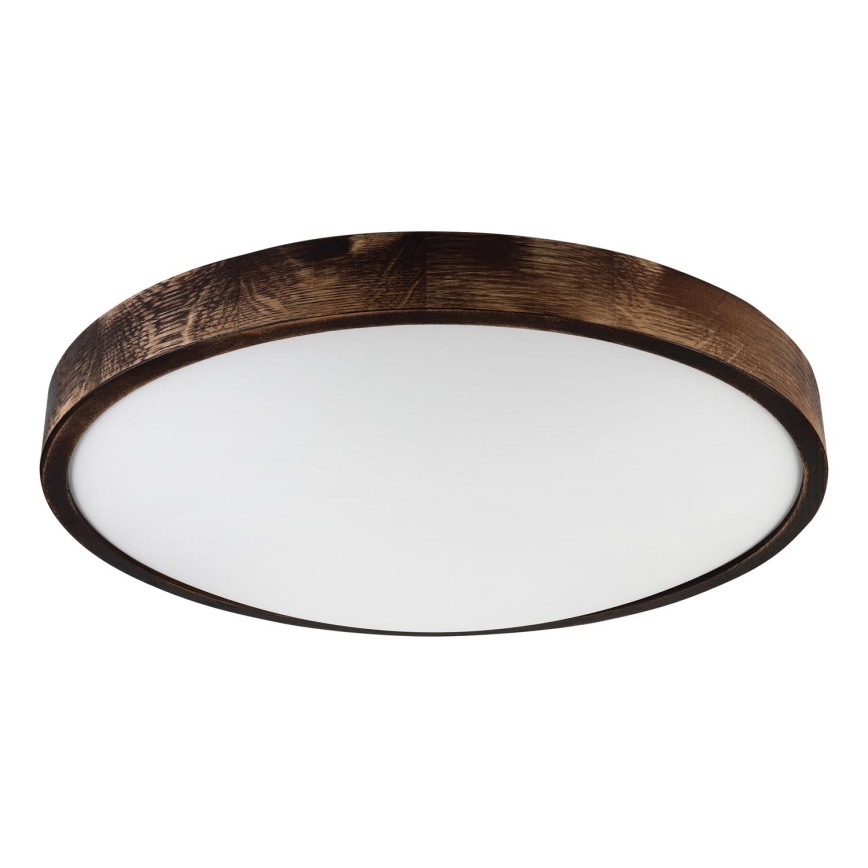 Plafonnier OAK SLIM 3xE27/15W/230V Ø 47 cm chêne/brun foncé