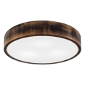 Plafonnier OAK SMOKY 3xE27/15W/230V ø 47,5 cm chêne/marron foncé
