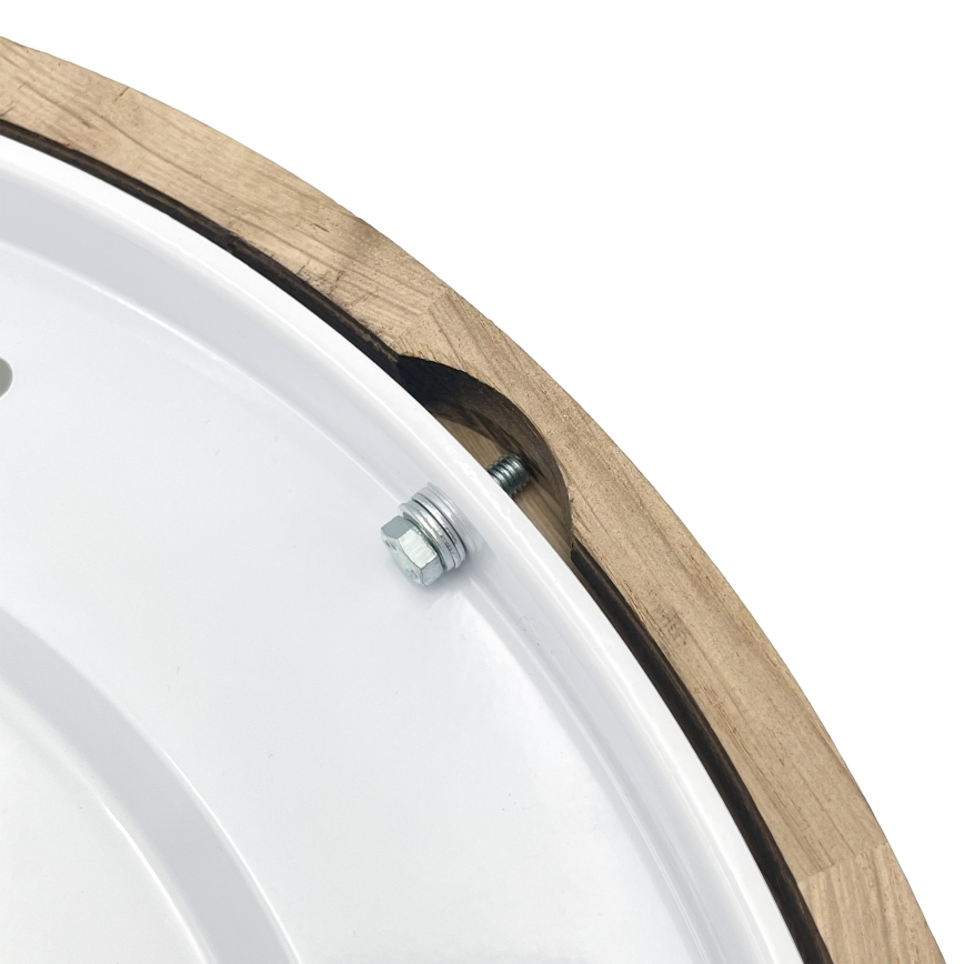 Plafonnier OAK SMOKY SLIM 3xE27/15W/230V Ø 47 cm chêne/brun foncé