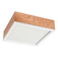 Plafonnier OAK SQUARE 2xE27/15W/230V 31x31 cm chêne/blanc