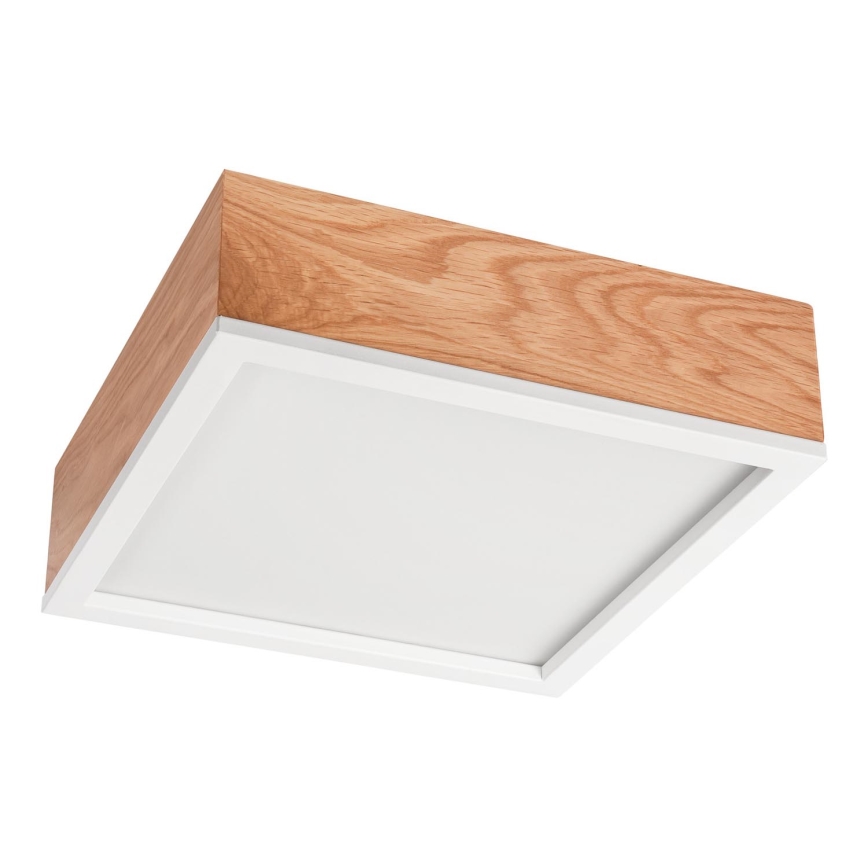 Plafonnier OAK SQUARE 2xE27/15W/230V 31x31 cm chêne/blanc