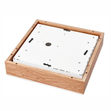 Plafonnier OAK SQUARE 4xE27/15W/230V 39x39 cm chêne/blanc