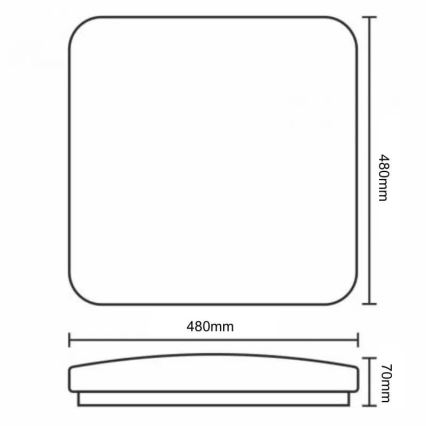 Plafonnier à intensité variable OPAL LED/48W/230V 3000-6500K + télécommande