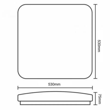 Plafonnier à intensité variable OPAL LED/60W/230V 3000-6500K + télécommande