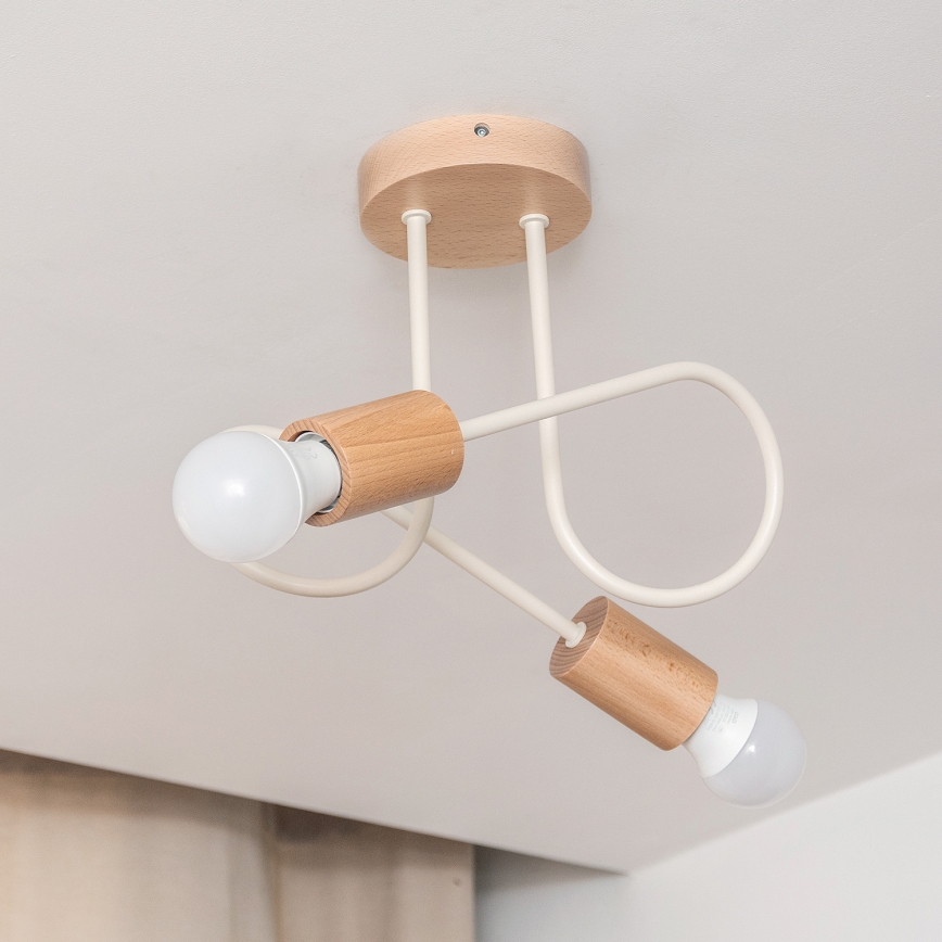 Plafonnier OXFORD 2xE27/15W/230V pin/crème