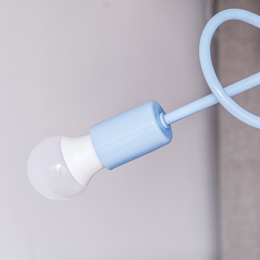 Plafonnier OXFORD 3xE27/15W/230V bleu