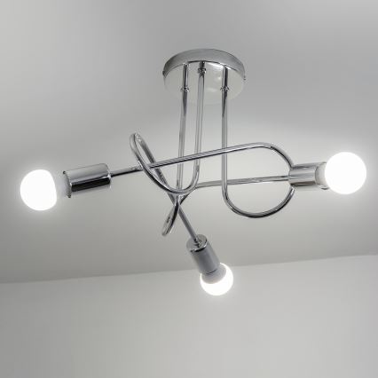 Plafonnier OXFORD 3xE27/15W/230V chromé brillant