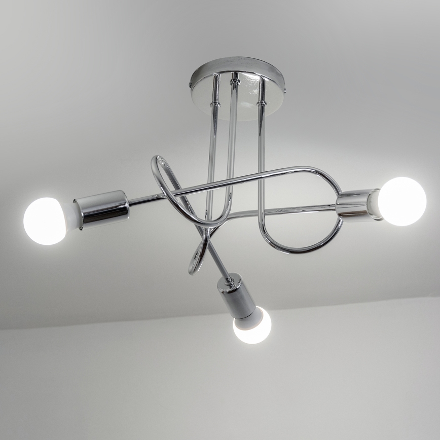 Plafonnier OXFORD 3xE27/15W/230V chromé brillant